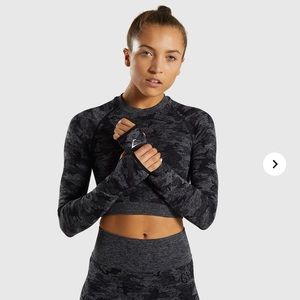 Gymshark Adapt Camo Seamless Long Sleeve Crop Top